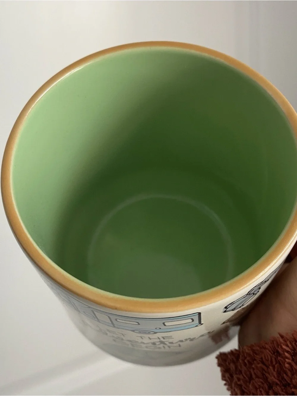 Urban Outfitters Cream Mug with Brown Base and Multicolor Camping Graphics - Picture 3 of 4